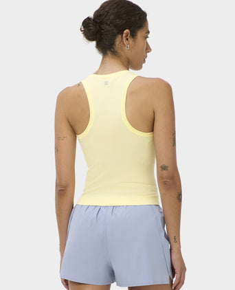 Athlete Crop Seamless Workout Vest - Butterscotch Yellow