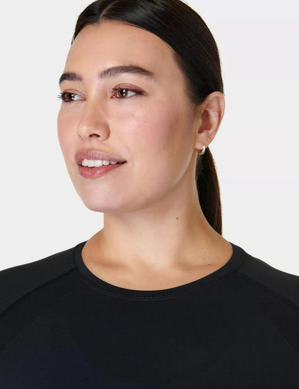 Sweaty Betty Athlete Seamless Gym Long Sleeve Top - Blackimages3- The Sports Edit