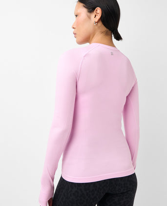 Athlete Seamless Gym Long Sleeve Top - Lilac Pink