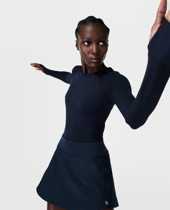 Athlete Seamless Workout Long Sleeve Top - Navy