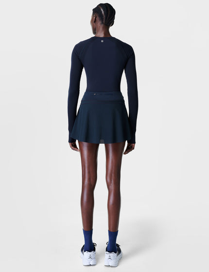 Sweaty Betty Athlete Seamless Workout Long Sleeve Top - Navyimages2- The Sports Edit