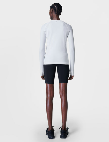 Sweaty Betty Athlete Seamless Workout Long Sleeve Top - Whiteimages4- The Sports Edit
