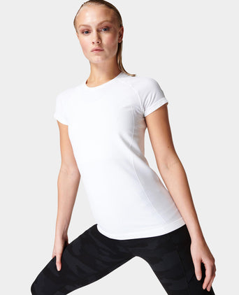 Athlete Seamless Gym T-Shirt - White