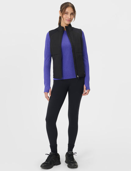 Sweaty Betty Athlete Seamless Workout Long Sleeve Top - Aura Blue/Rich Blue Marlimages6- The Sports Edit