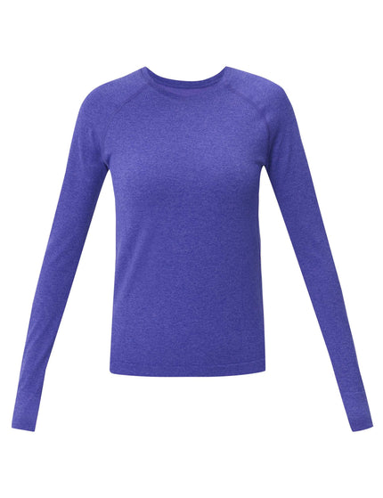 Sweaty Betty Athlete Seamless Workout Long Sleeve Top - Aura Blue/Rich Blue Marlimages8- The Sports Edit
