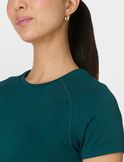 Sweaty Betty Athlete Seamless Workout T-Shirt - Petrol Green Deep Green Marlimages3- The Sports Edit