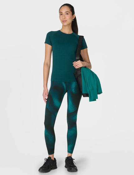 Sweaty Betty Athlete Seamless Workout T-Shirt - Petrol Green Deep Green Marlimages6- The Sports Edit