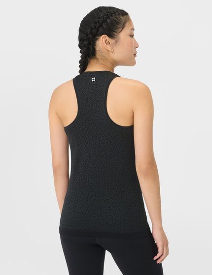 Sweaty Betty Athlete Seamless Workout Vest - Black Leo Spots Jacquardimages2- The Sports Edit