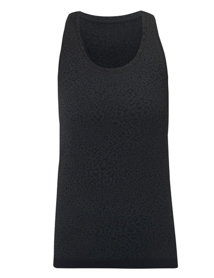 Sweaty Betty Athlete Seamless Workout Vest - Black Leo Spots Jacquardimages7- The Sports Edit