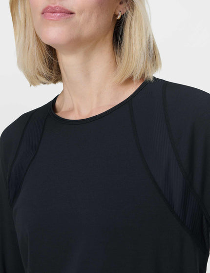 Sweaty Betty Breathe Easy Mesh Long Sleeve Top - Blackimages3- The Sports Edit
