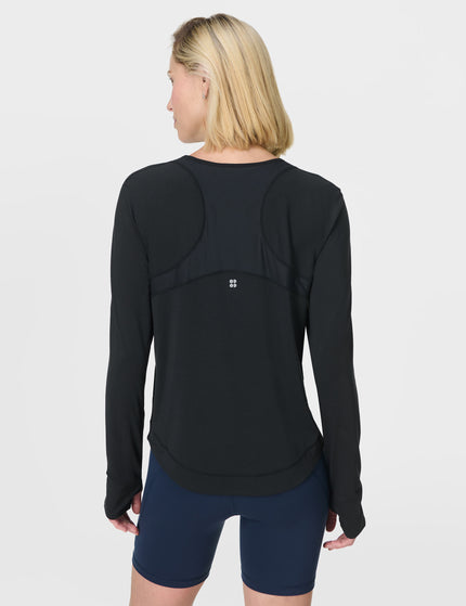 Sweaty Betty Breathe Easy Mesh Long Sleeve Top - Blackimages2- The Sports Edit