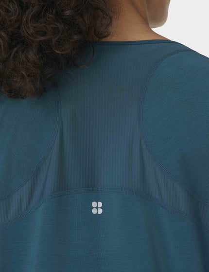 Sweaty Betty Breathe Easy Mesh Long Sleeve Top - Deep Greenimages3- The Sports Edit