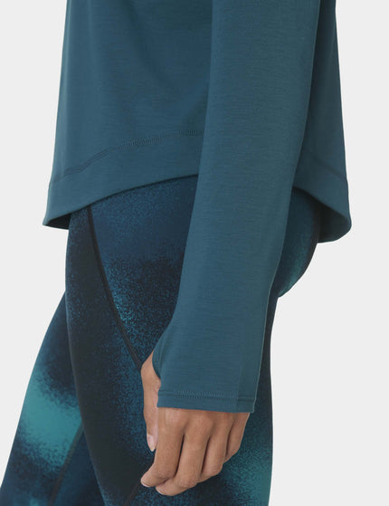 Sweaty Betty Breathe Easy Mesh Long Sleeve Top - Deep Greenimages4- The Sports Edit