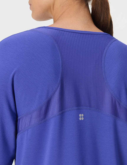 Sweaty Betty Breathe Easy Mesh Long Sleeve Top - Rich Blueimages4- The Sports Edit