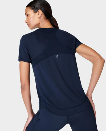 Breathe Easy Running T-Shirt - Navy Blue