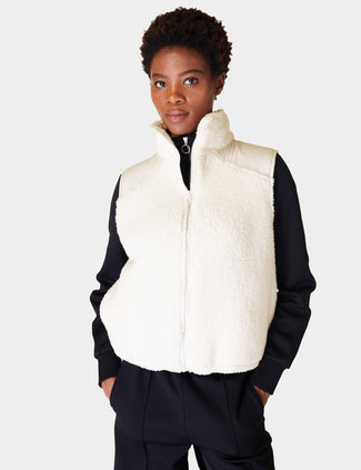 Canyon Fleece Vest - Lily White