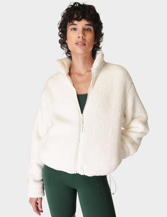 Canyon Fleece Zip Up - Lily White