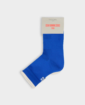 Crew Running Socks 2 Pack - Prussian Blue/French Navy Blue