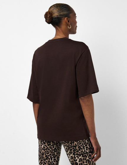 Sweaty Betty Elevated Cotton Longline T-Shirt - Espresso Brownimages2- The Sports Edit