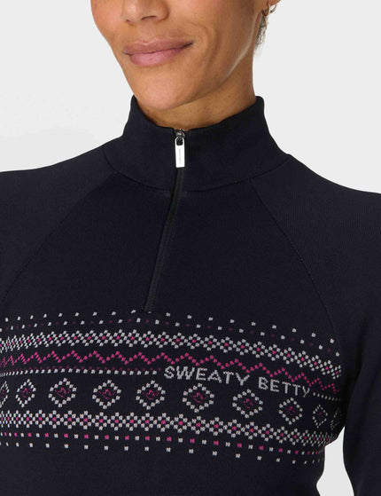 Sweaty Betty Fairisle Base Layer Set - Black Fairisle Jacquardimages3- The Sports Edit