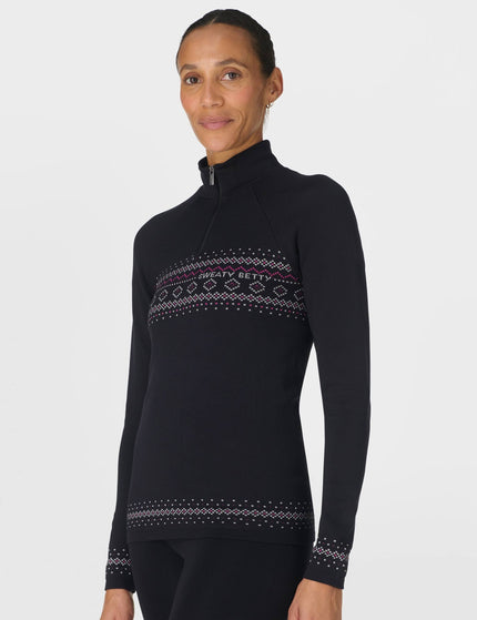 Sweaty Betty Fairisle Base Layer Set - Black Fairisle Jacquardimages2- The Sports Edit