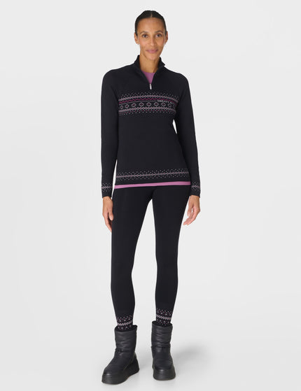 Sweaty Betty Fairisle Base Layer Set - Black Fairisle Jacquardimages1- The Sports Edit