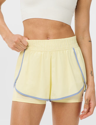Get Set 2-in-1 Multi-Train Shorts - Butterscotch Yellow/Laguna Blue