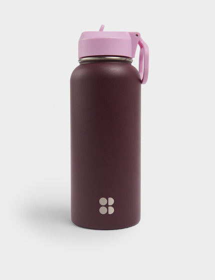 Sweaty Betty Keep It Chill Straw Water Bottle 950ml - Malbec Red/Lilac Pinkimages1- The Sports Edit