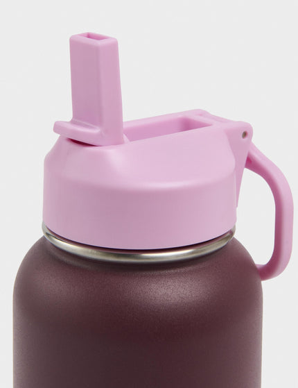 Sweaty Betty Keep It Chill Straw Water Bottle 950ml - Malbec Red/Lilac Pinkimages2- The Sports Edit