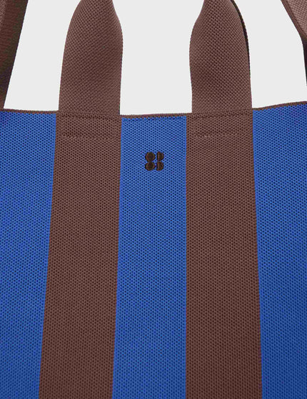 Sweaty Betty Knitted Stripe Bag - Prussian Blue/Chestnut Brown Stripeimages5- The Sports Edit