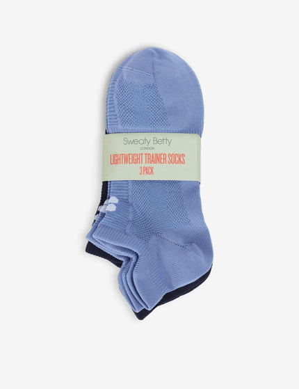 Sweaty Betty Lightweight Trainer Socks 3 Pack - Faded Blue/French Navy/Creamimages2- The Sports Edit