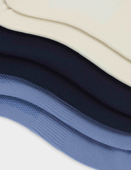 Sweaty Betty Lightweight Trainer Socks 3 Pack - Faded Blue/French Navy/Creamimages3- The Sports Edit