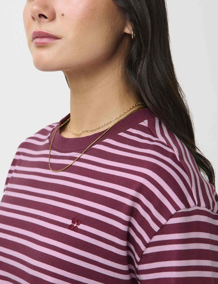 Sweaty Betty Long Sleeved T-Shirt - Malbec Red Stripeimages3- The Sports Edit