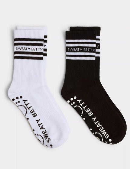 Sweaty Betty Mid Length Ankle Gripper Socks 2 pack - Whiteimages1- The Sports Edit