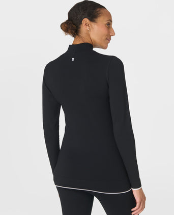 Modal High Neck Base Layer Top - Black