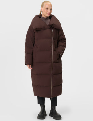 Nimbus Cloud Longline Puffer - Sable Brown