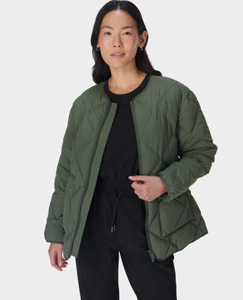 On The Move Quilted Jacket - Ivy Green