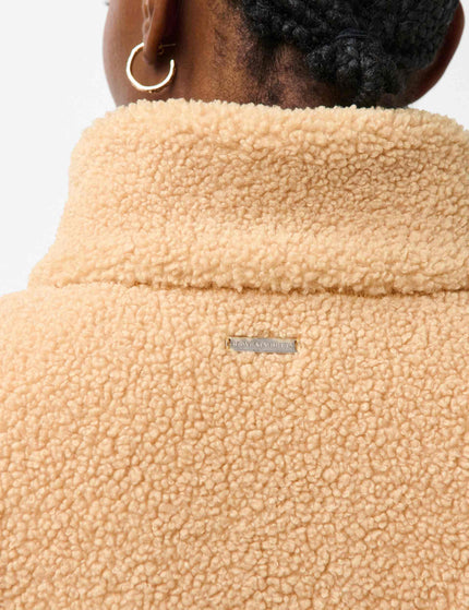 Sweaty Betty Plush Fleece Contrast Zip Up - Desert Beige/Prussian Blueimages4- The Sports Edit