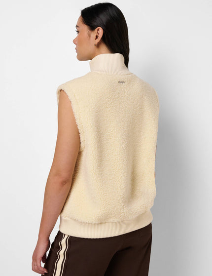 Sweaty Betty Plush Fleece Ribbed Gilet - Ecru Beigeimages2- The Sports Edit