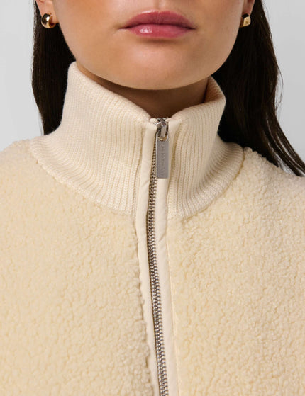 Sweaty Betty Plush Fleece Ribbed Gilet - Ecru Beigeimages3- The Sports Edit