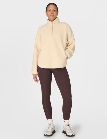 Sweaty Betty Plush Half Zip Fleece - Buttermilk Beigeimages6- The Sports Edit
