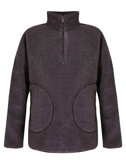 Sweaty Betty Plush Textured Half Zip Fleece - Urban Greyimages6- The Sports Edit