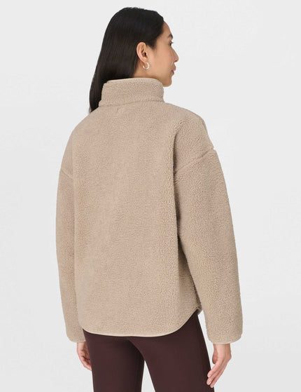 Sweaty Betty Plush Textured Zip Up Fleece - Dusk Beigeimages2- The Sports Edit