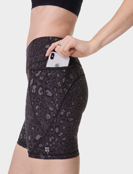 Sweaty Betty Power 6" Cycling Shorts - Black Luxe Leopardimages3- The Sports Edit