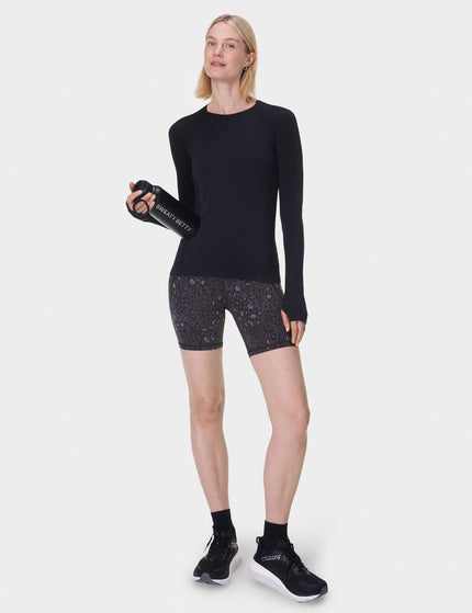 Sweaty Betty Power 6" Cycling Shorts - Black Luxe Leopardimages7- The Sports Edit