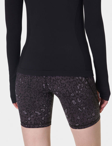Sweaty Betty Power 6" Cycling Shorts - Black Luxe Leopardimages5- The Sports Edit