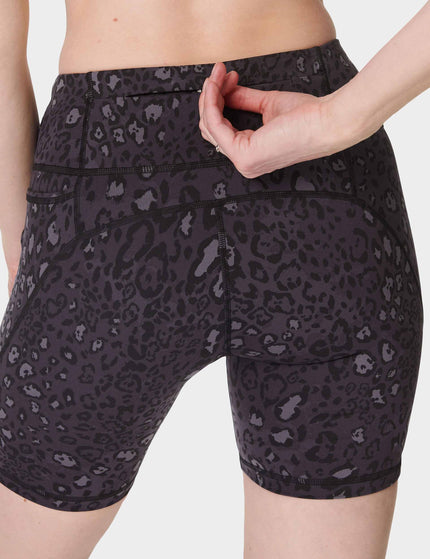 Sweaty Betty Power 6" Cycling Shorts - Black Luxe Leopardimages2- The Sports Edit