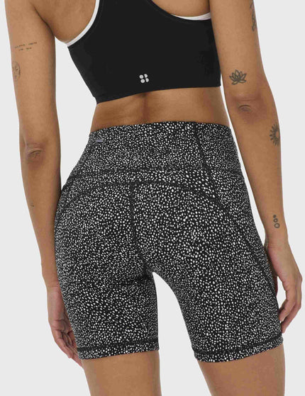 Sweaty Betty Power 6" Cycling Shorts - Black Micro Dot Printimages2- The Sports Edit
