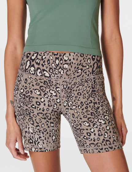 Sweaty Betty Power 6" Cycling Shorts - Brown Luxe Leopard Printimages1- The Sports Edit