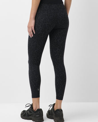 Power 7/8 Gym Leggings - Black Ink Leopard Print